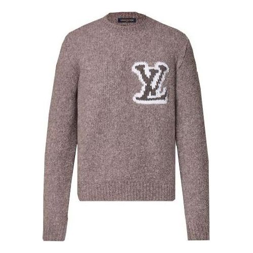 LOUIS VUITTON Wool Blend Crewneck Sweater 'Lava Smoke' 1AF326