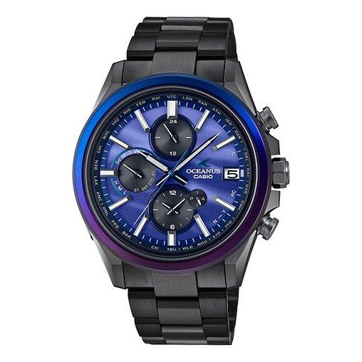 Men's CASIO Quartz Watch Sapphire Fully Automatic Calendar Blue Sapphire Crystal Mens OCW-T4000AWB-2AJF