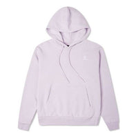 (WMNS) Converse Embroidered Solid Color Hoodie Purple 10019442-A29