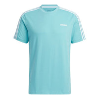 adidas neo M Ce 3s Tee Stripe Logo Sports Round Neck Short Sleeve Mint Green H14183
