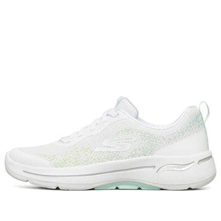 (WMNS) Skechers Go Walk Arch Fit 'White Light Blue' 124486-WLB