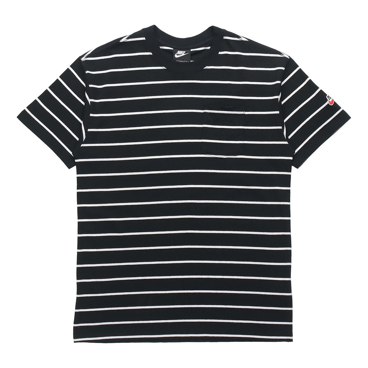 Nike Sportswear Sports Breathable Stripe Short Sleeve Black DM8880-010