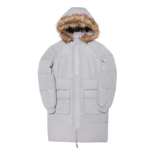 New Balance Parka Jacket Asia Sizing 'Grey White' AMJ04361-GR