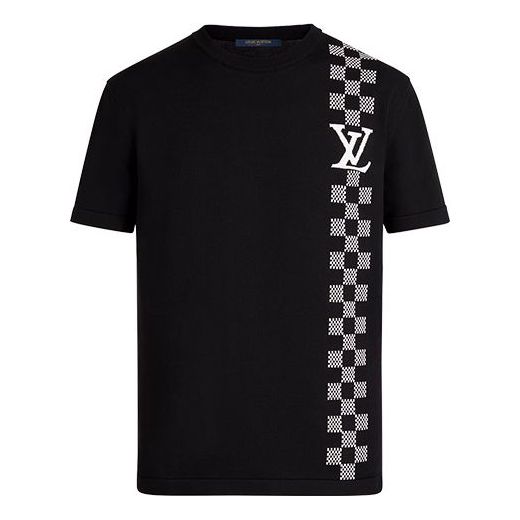 LOUIS VUITTON LV SS21 Striped Jacquard Short Sleeve For Men Black 1A8P9W