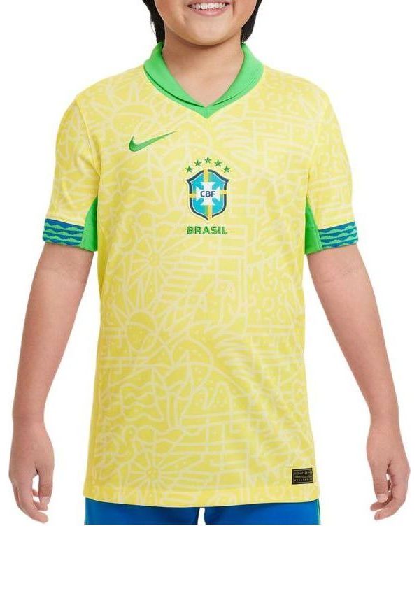 (GS) Nike Dri-DIT Brazil 2024 Stadium Home Soccer Replica Jersey 'Yellow' FJ4409-706