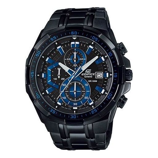 CASIO Waterproof EDIFICE Limited Edition Mens Black/Blue Analog EFR-539BK-1A2