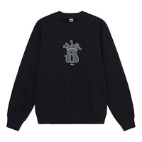 Men's Stussy FW21 Round Neck Pullover Navy Blue 1914755