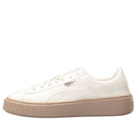 (WMNS) PUMA Basket Platform Patent Marshmallow 'White' 363314-05