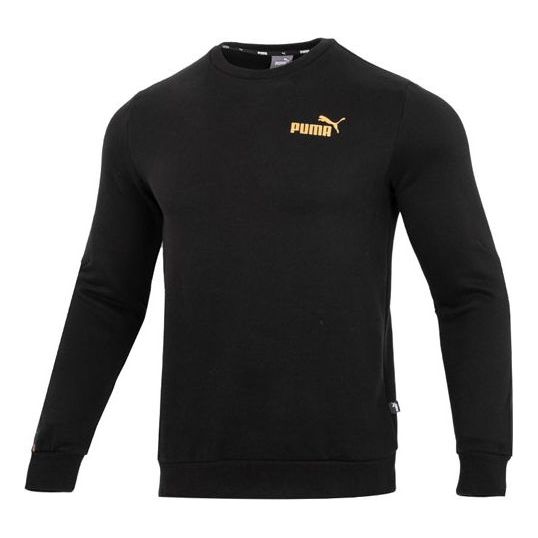 PUMA Ess Metallic Logo Sweater 'Black' 674346-01