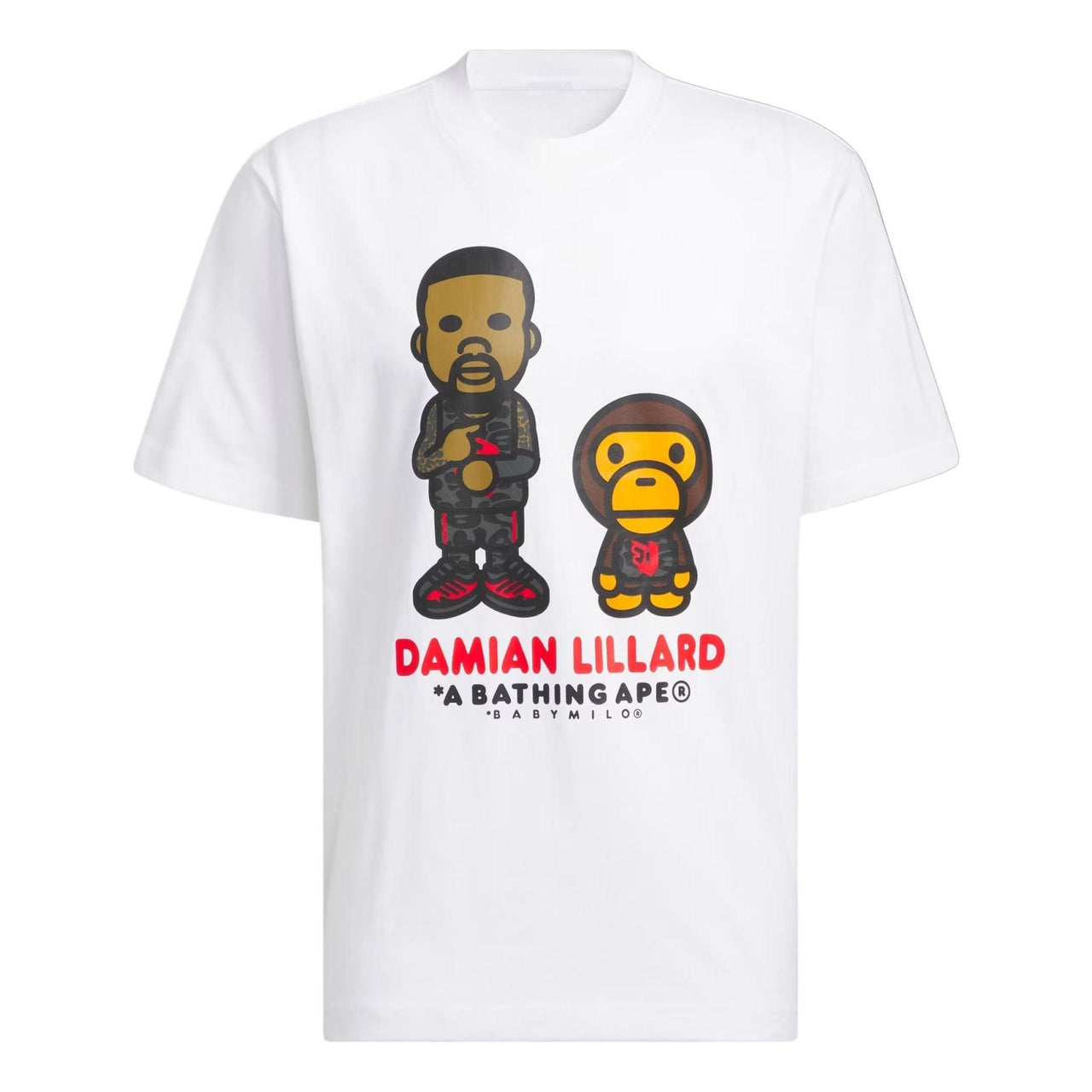 adidas x BAPE Dame 9 Graphic T-shirt 'White' JF1155