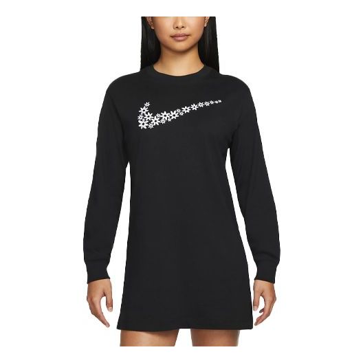 (WMNS) Nike AS W Nike Sportswear LS DRESS SPRT DAISY Black DM6318-010