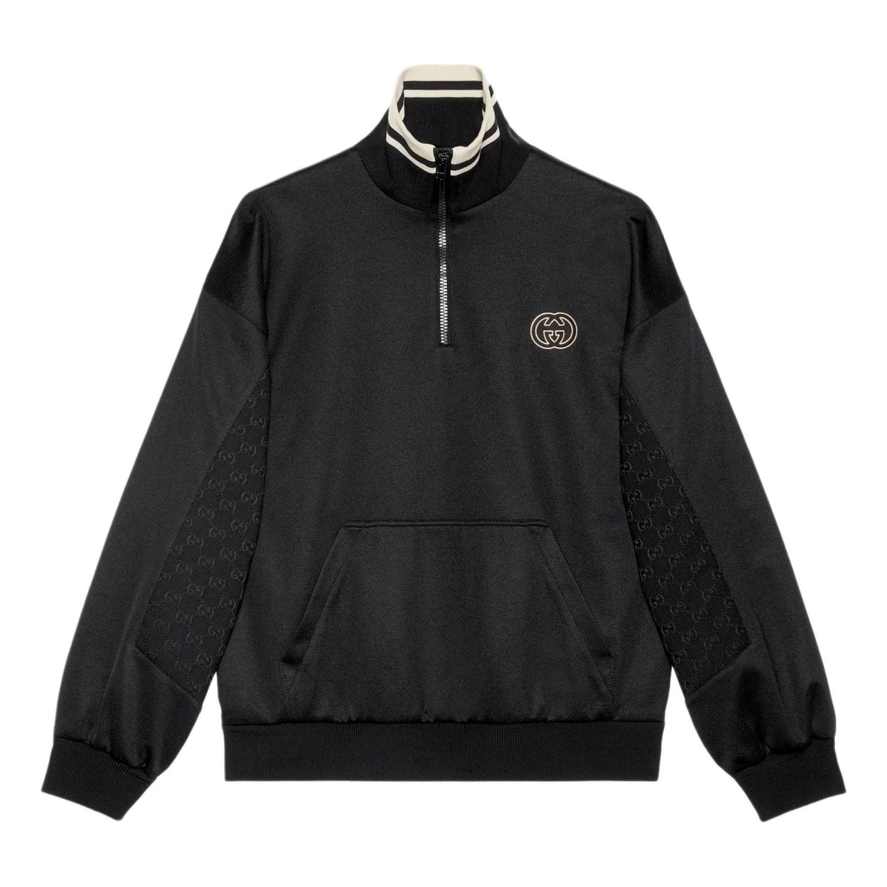 Gucci Technical Jersey Half Zip Jacket 'Black' 768614-XJF4A-1043