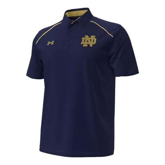 Under Armour University of Notre Dame Logo Polo Shirt 'Navy Blue' 5120652-411