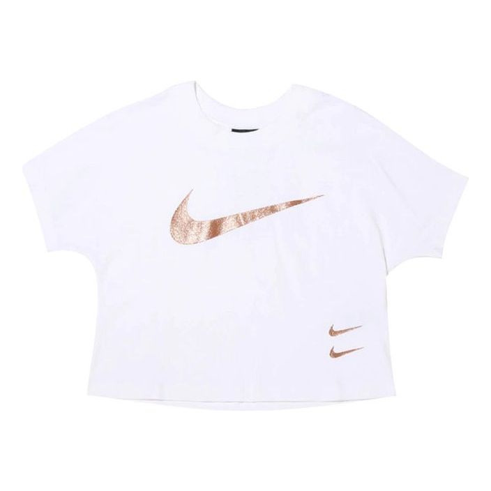 (WMNS) Nike Sportswear Swoosh Logo Short Sleeve 'White' CW4321-100