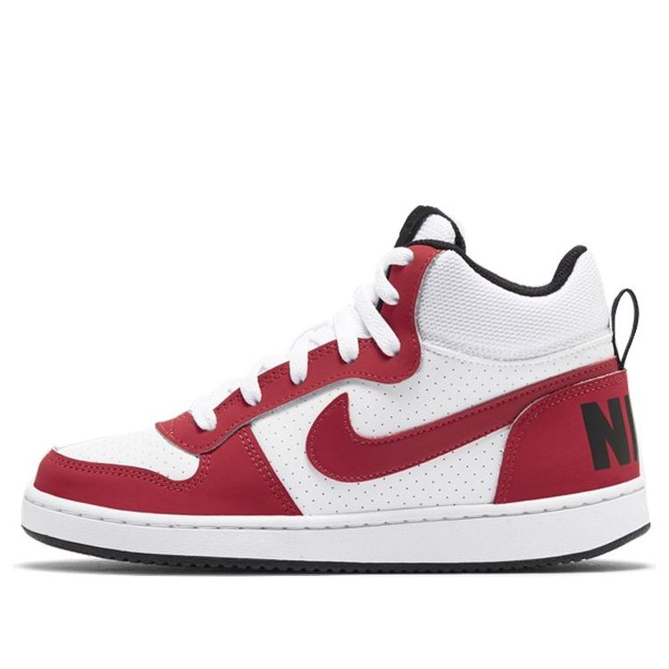 (GS) Nike Court Borough Mid 'White Red' 839977-103