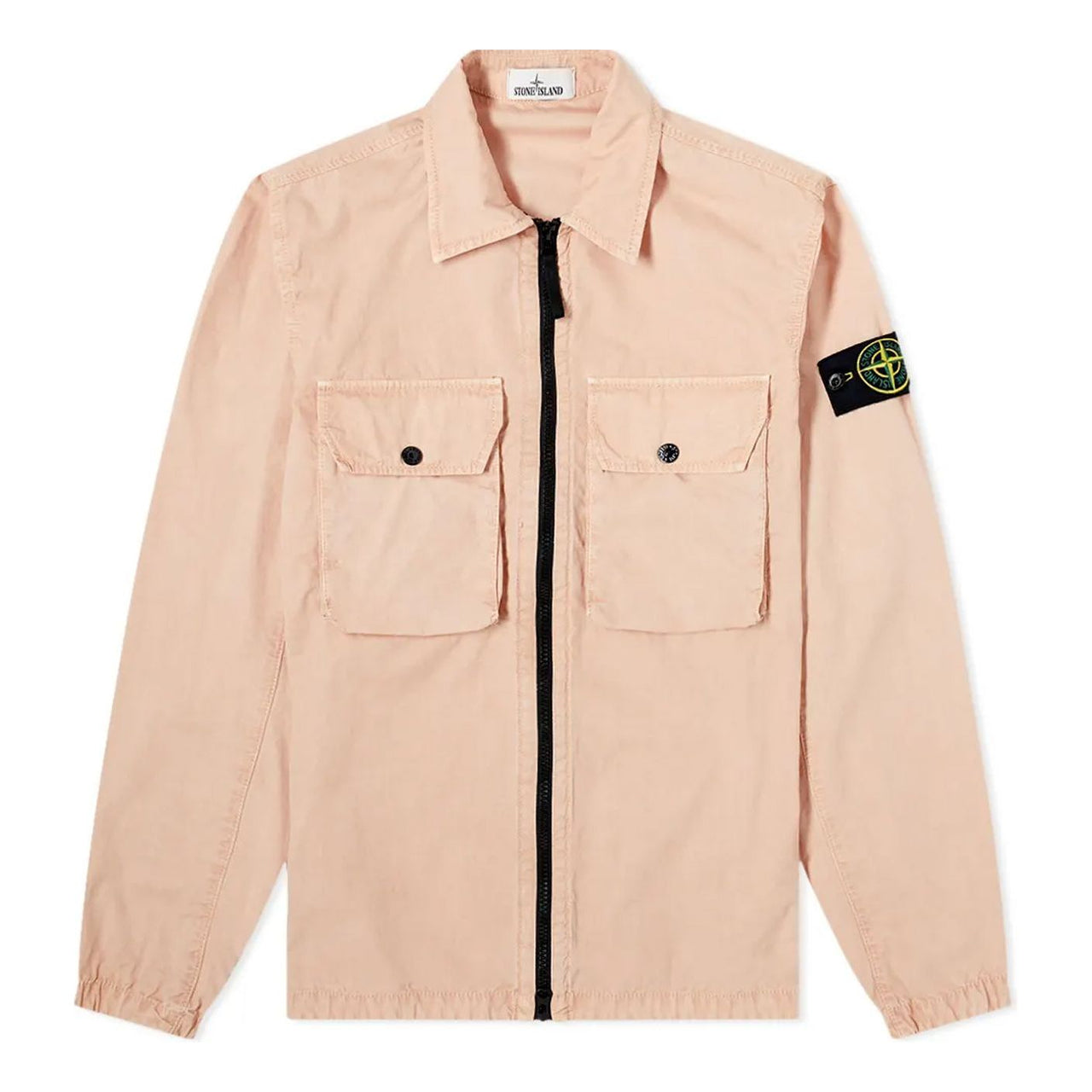 STONE ISLAND 2 Pocket Brushed Cotton Shirt Jacket 'Antique' 7515113WN-V0182
