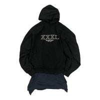 Balenciaga XXXL Patched T-Shirt Hoodie Oversized 'Black' 720406TNVD91070