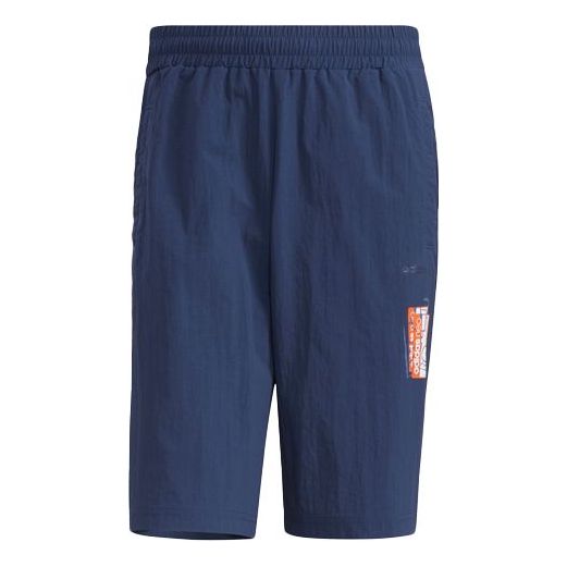 adidas neo Graffiti Pattern Printing Shorts Blue GP4834