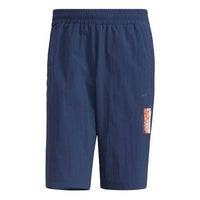 adidas neo Graffiti Pattern Printing Shorts Blue GP4834