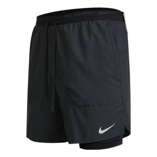Nike Dri-FIT Solid Color Small Label Breathable Quick Dry Running Training Shorts Black DM4760-010