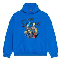 Balenciaga x THE SIMPSONS Cotton Hoodie Wide Fit 'Blue' 674986TLVG84210