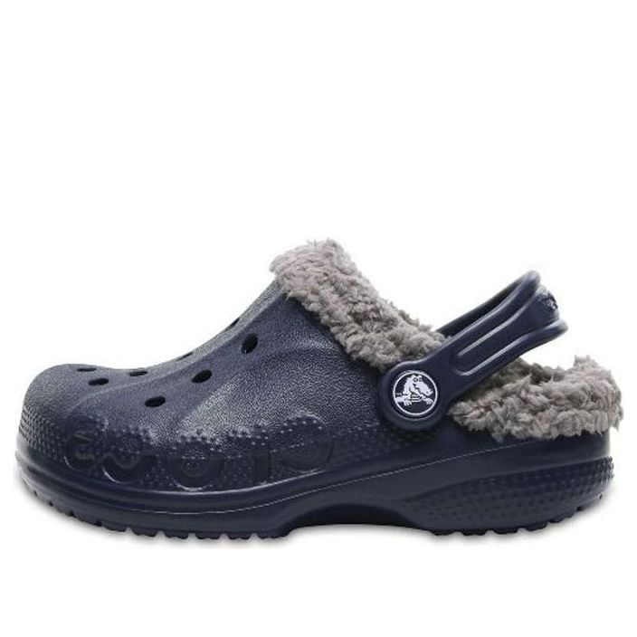 (GS) Crocs Baya Lined Clogs 'Navy Grey' 11745-46U