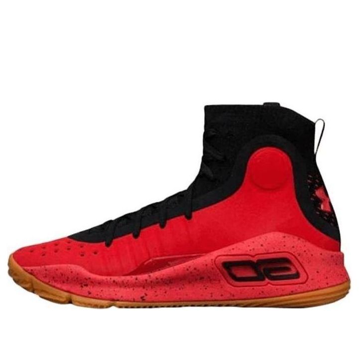 (GS) Under Armour Curry 4 Mid 'Red Black' 1295995-602