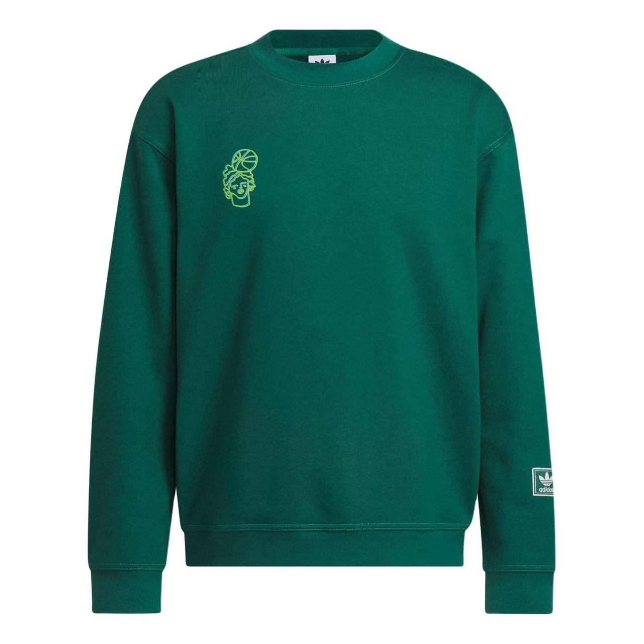 adidas Hoop York City Crewneck Sweatshirt Asia Sizing 'Green' IT4987
