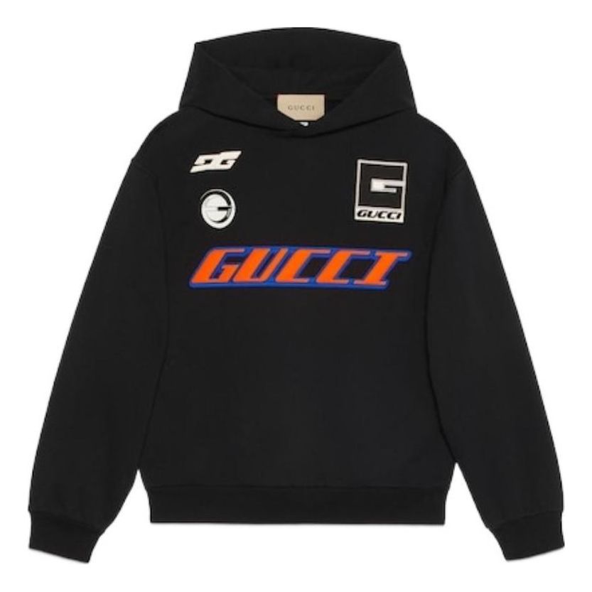 Gucci Moto Logo Hoodie 'Black Multi' 778379-XJGEN-1082