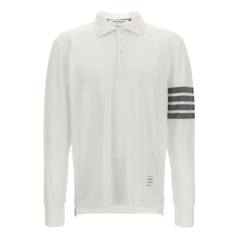 THOM BROWNE Collar Long Sleeve T-Shirt 'White' MJP137G-07976-100