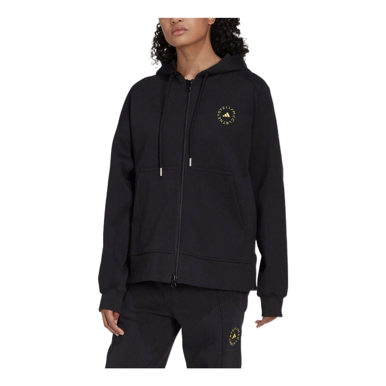 (WMNS) adidas by Stella McCartney Full-Zip Hoodie 'Black' HI6061