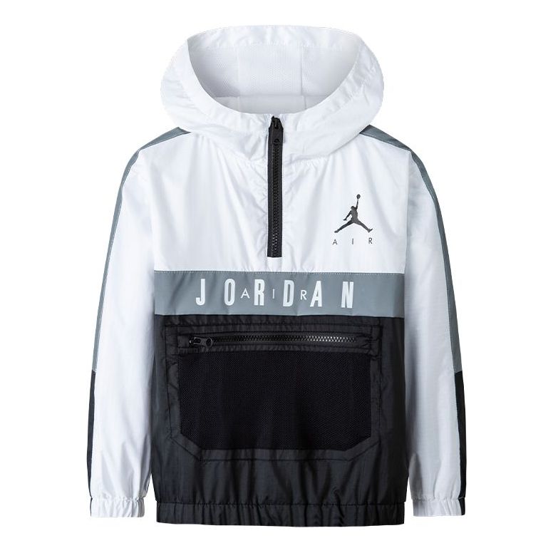 (PS) Air Jordan Color-Block Jacket 'White Black' JD2212015GS-001