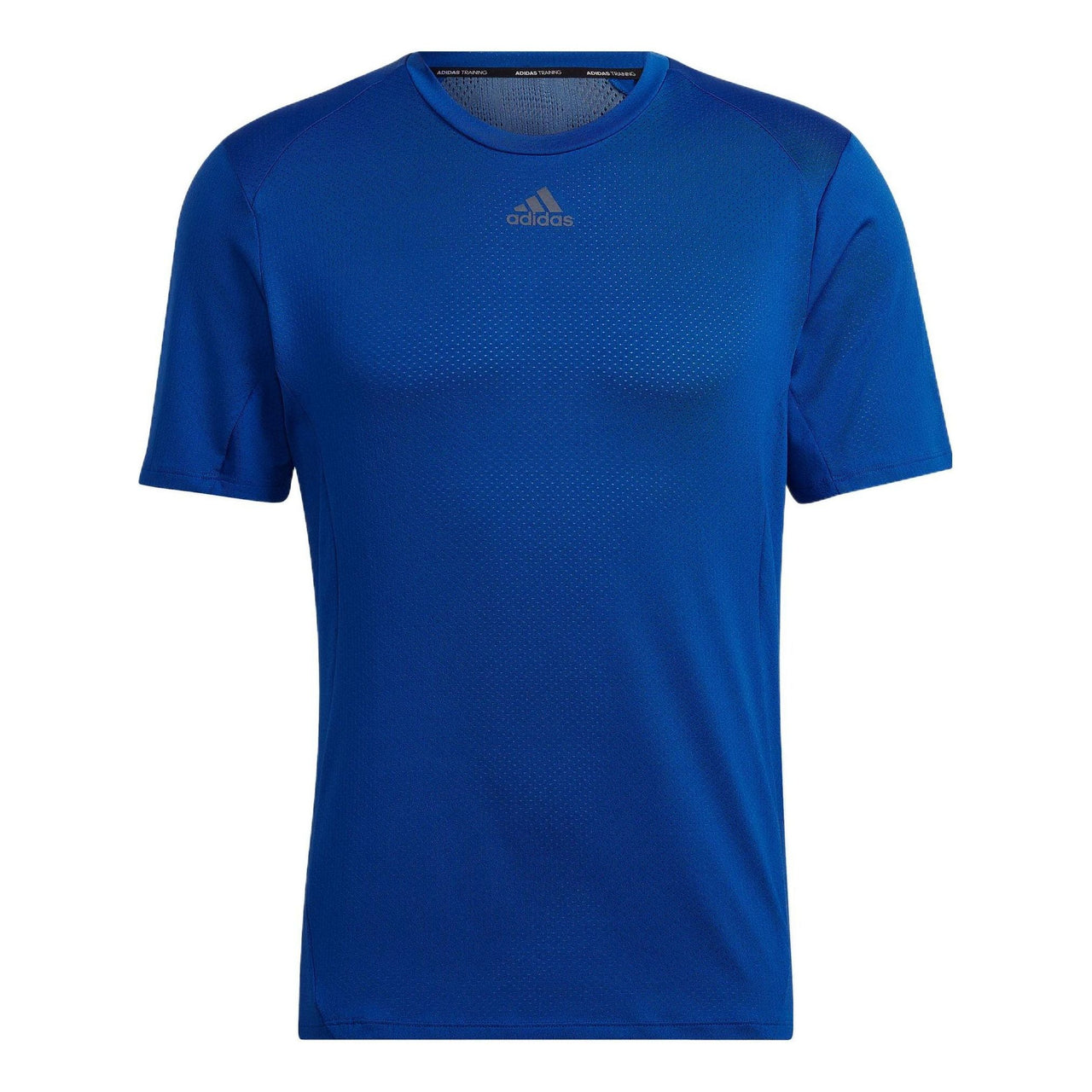 Men's adidas Solid Color Logo Alphabet Sports Gym Short Sleeve Blue T-Shirt HP1934