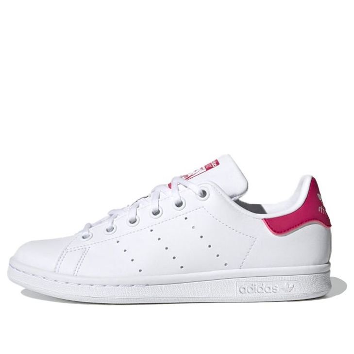 (GS) adidas originals Stan Smith J 'White Rose Red' FX7522