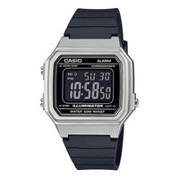 CASIO YOUTH Series STANDARD Retro Small 50 waterproof Sports Watch Strap Black Silver Digital W-217HM-7B