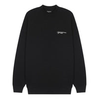 Balenciaga Embroidered Logo Sweater Medium Fit 'Black' 652981TKV871070