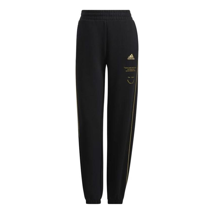 (WMNS) adidas Adi Logo Pants 'Black' HG1829
