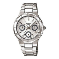 CASIO Waterproof Sports SHEEN Silver Analog SHE-3800D-7A