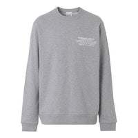 Men's Burberry SS21 Alphabet Printing Cotton Sports Gray 80427521