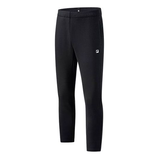 FILA Athletics Knit Straight Solid Color Gym Sports Pants Black A11M111604F-BK