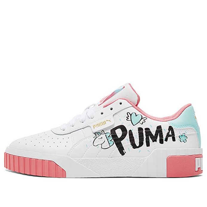 PUMA Cali Unicorn K Shoes White/Green/Pink 381928-01