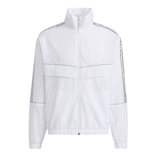 adidas neo Stand Collar Sports Jacket White H59455