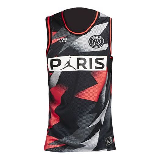 Air Jordan Paris Saint-Germain Mesh Cloth Jersey 'Black Infrared 23' BQ8357-010