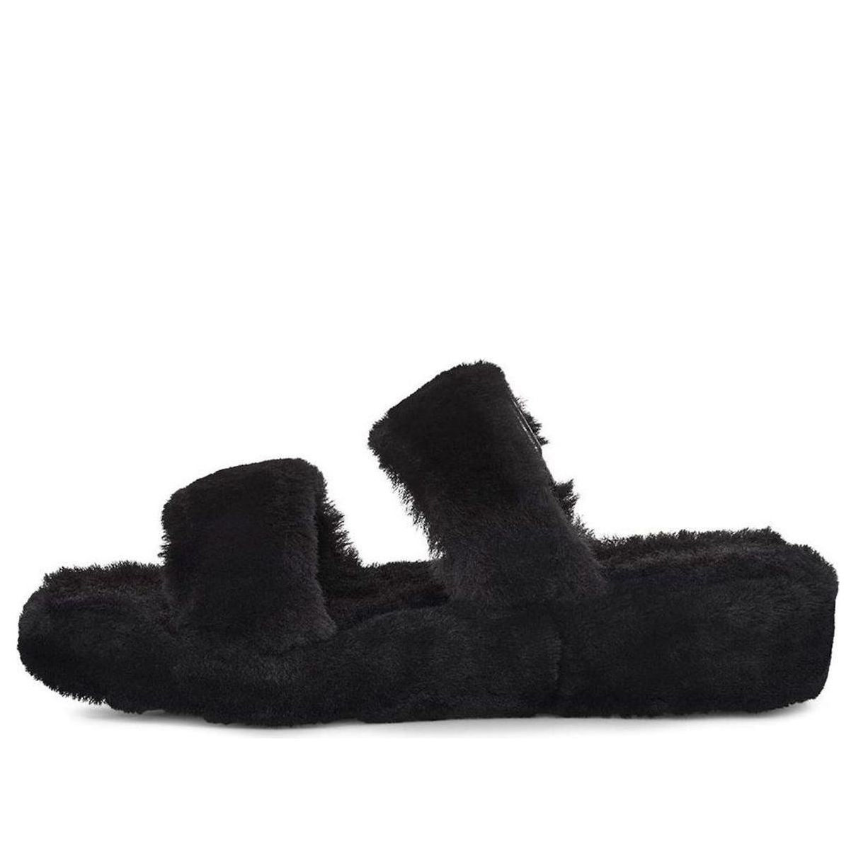 (WMNS) UGG Fuzz Yeah Black Sandals 1104662-BLK