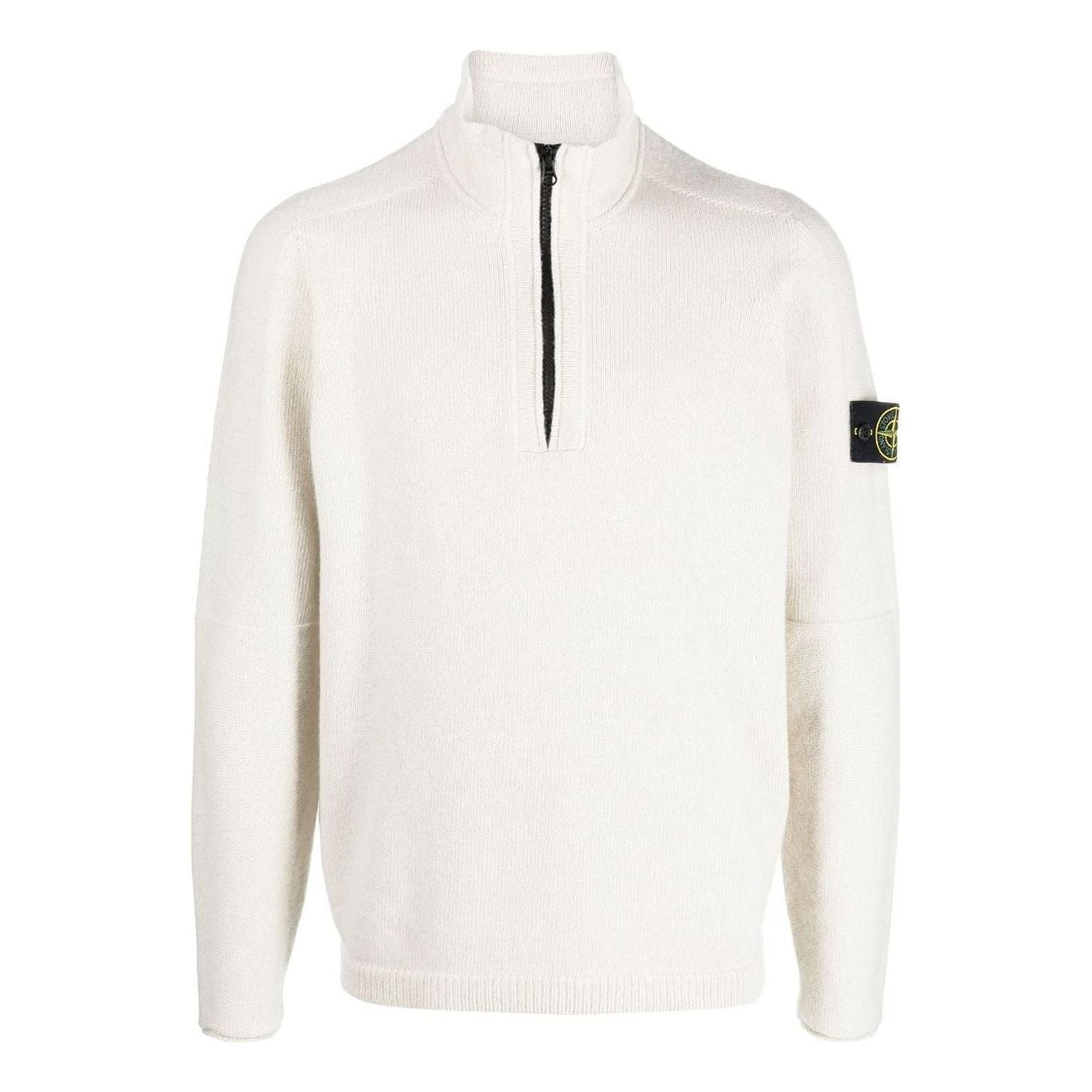 STONE ISLAND Wool Half-zip Sweatshirt 'Beige' 7915529A3-V0097