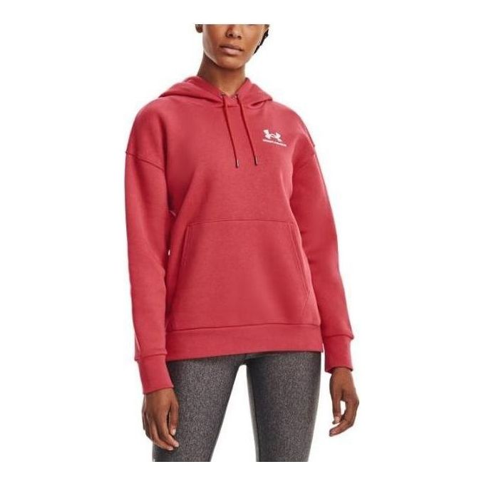 (WMNS) Under Armour Essential Fleece Hoodie 'Red' 1373033-638