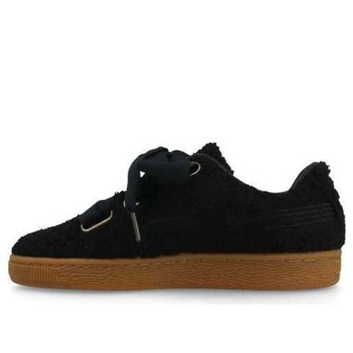(WMNS) PUMA Basket Heart Teddy 'Black' 367030-02