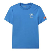 FILA Alphabet Printing Round Neck Short Sleeve Blue F11M128117F-RB