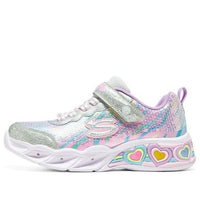 (GS) Skechers Sweetheart lights 'Silver Rainbow' 302313L-SMLT