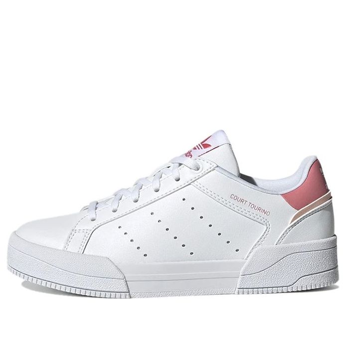 (GS) adidas originals Court Tourino 'White Pink' H00765